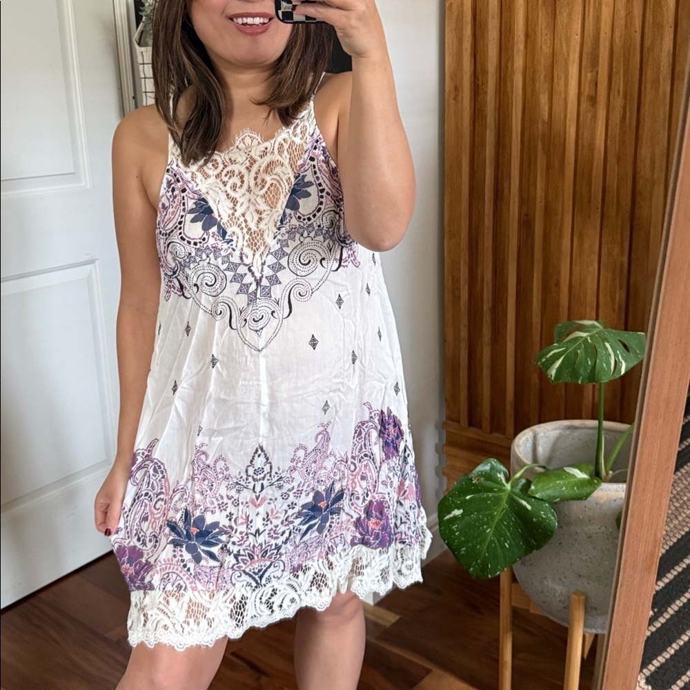 Free people Who’s Sorry Now’ Slip‎ Shift Dress. XS - S run big